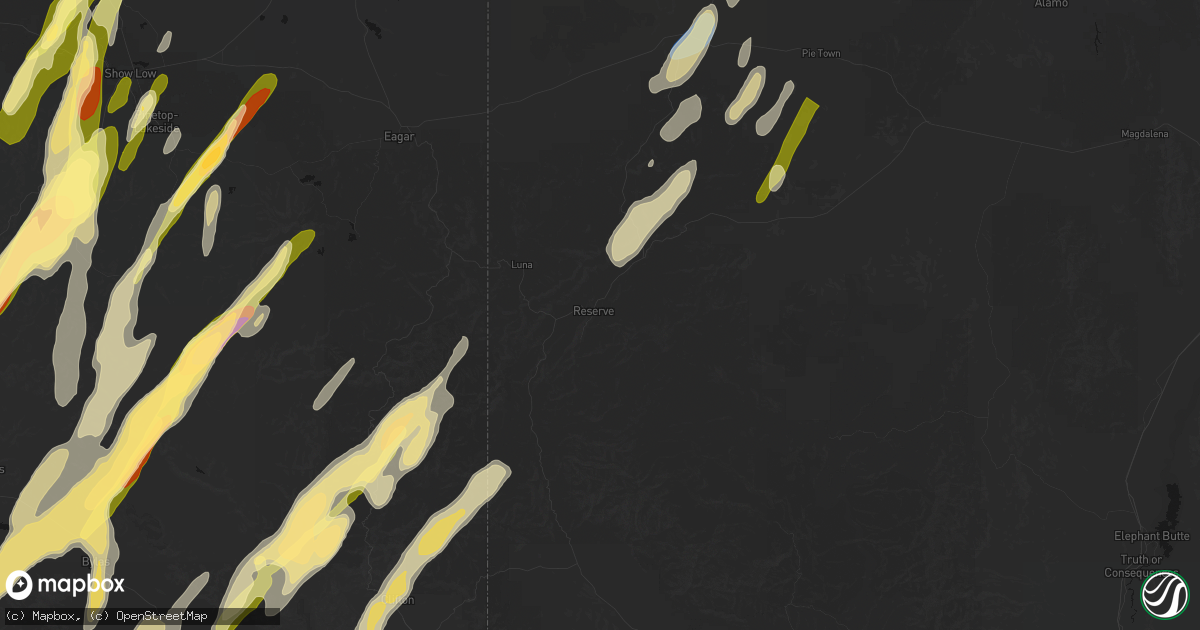 Hail map in Reserve, NM on October 22, 2026