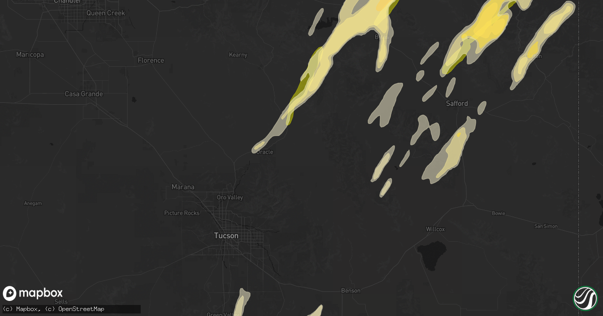 Hail map in San Manuel, AZ on October 22, 2026