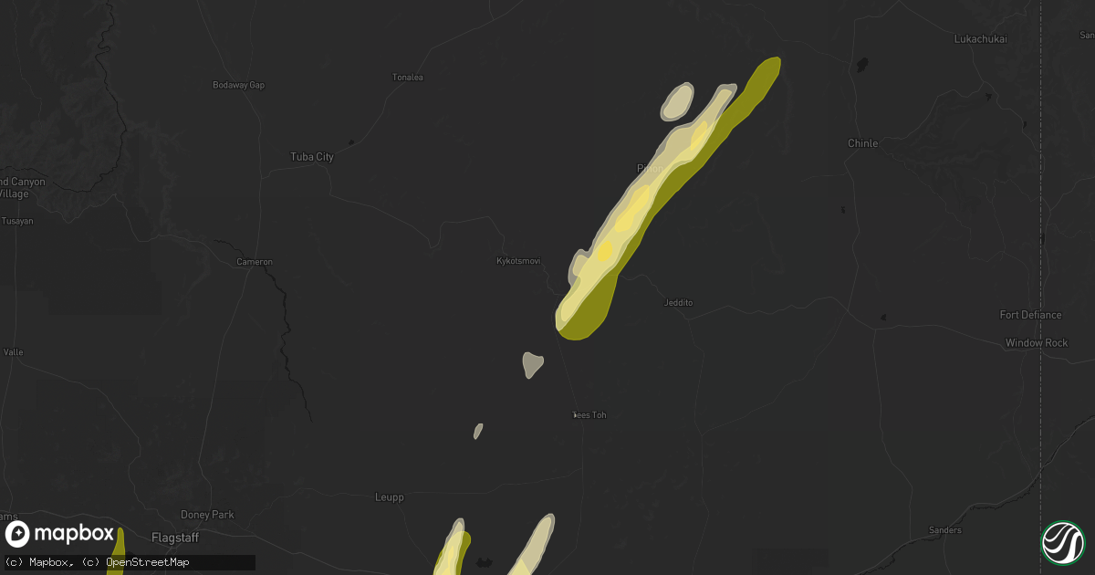 Hail map in Second Mesa, AZ on October 22, 2026
