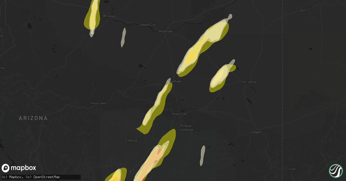 Hail map in Taylor, AZ on October 22, 2026