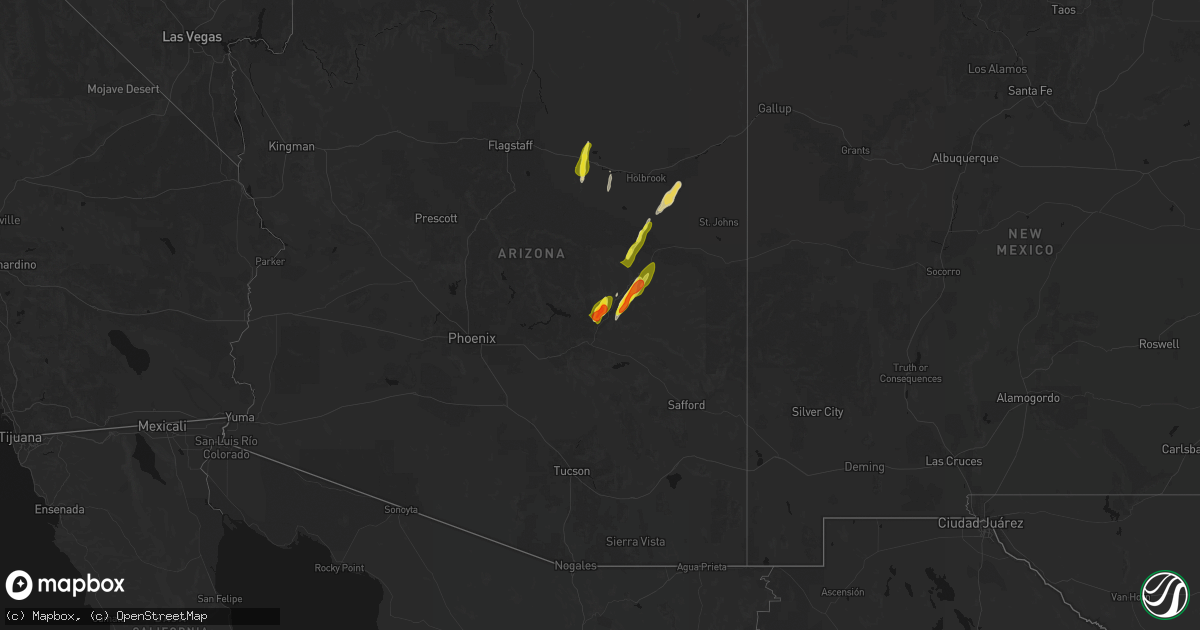 Hail map on October 22, 2026