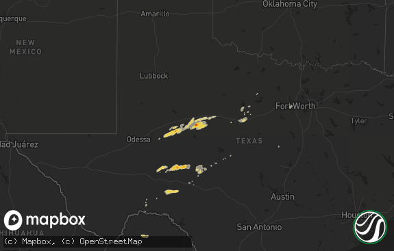 Hail map preview on 10-23-2015