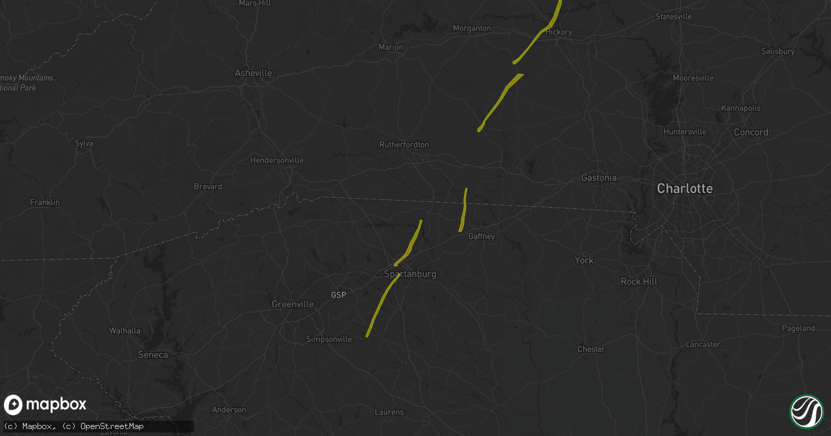 Hail map in Chesnee, SC on October 23, 2017