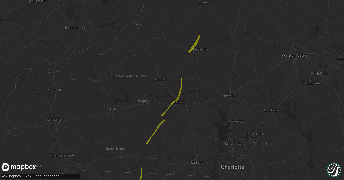 Hail map in Granite Falls, NC on October 23, 2017