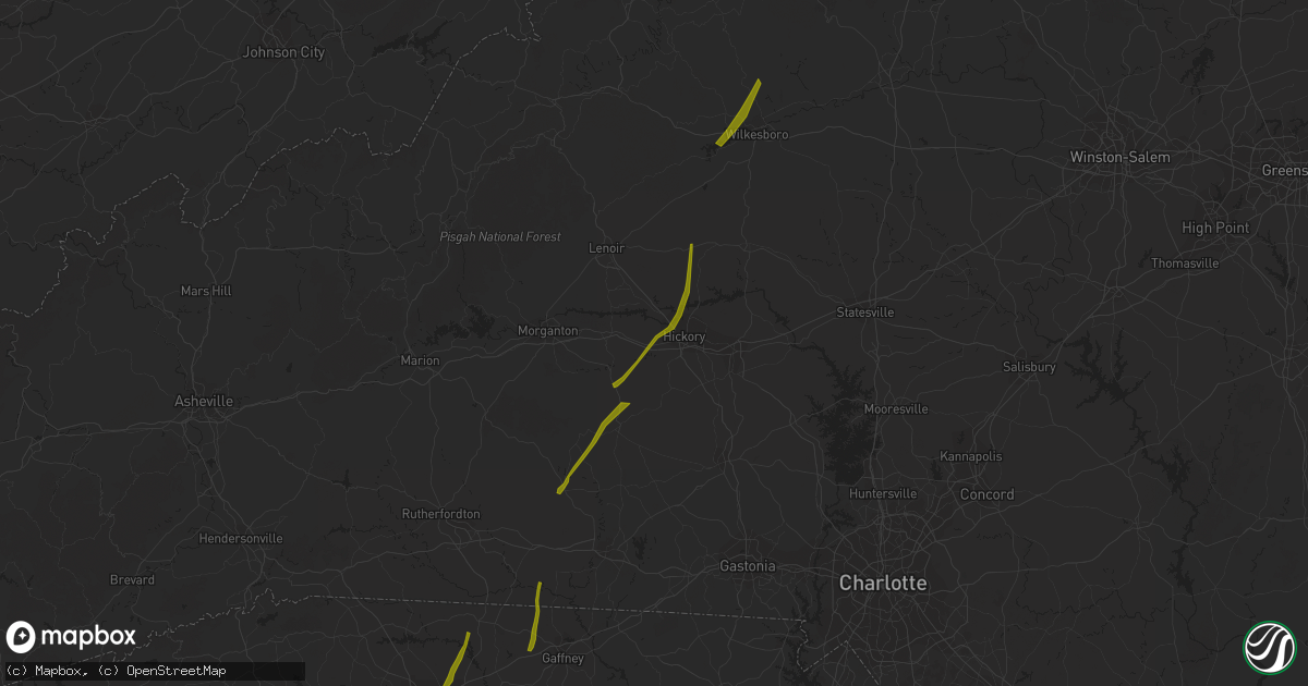 Hail map in Hildebran, NC on October 23, 2017