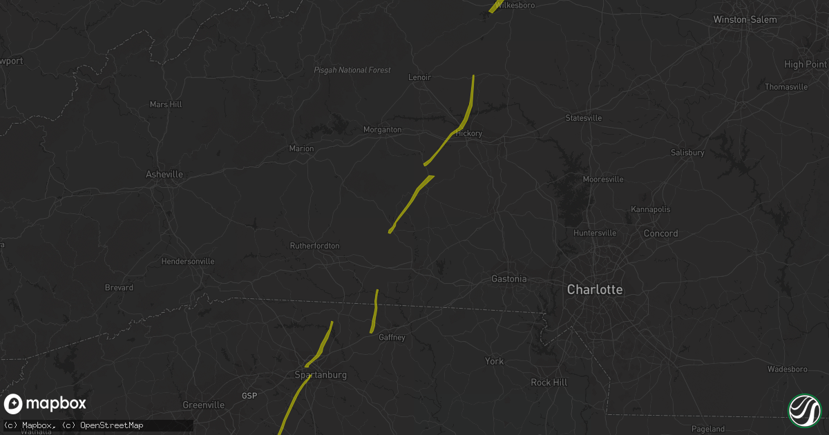 Hail map in Lawndale, NC on October 23, 2017