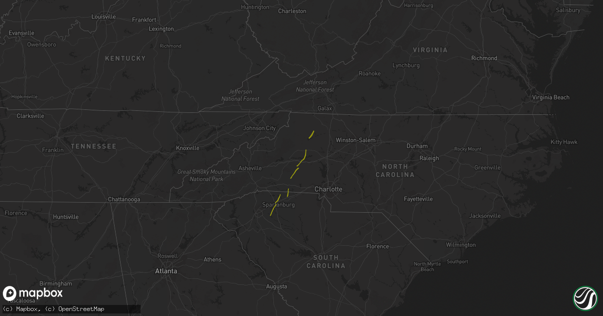 Hail map on October 23, 2017