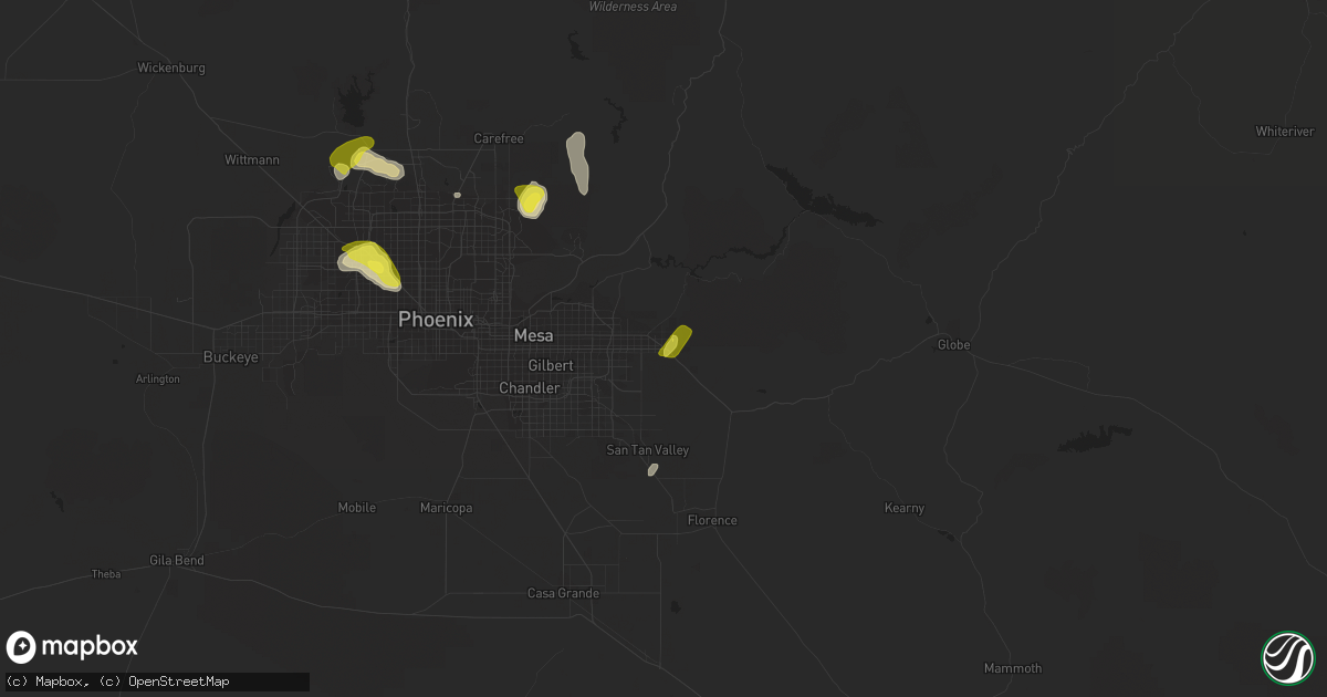 Hail map in Apache Junction, AZ on October 23, 2018
