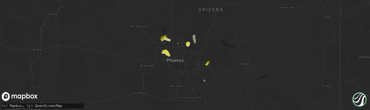 Hail map in Scottsdale, AZ on October 23, 2018