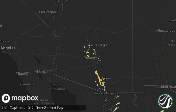 Hail map preview on 10-23-2018