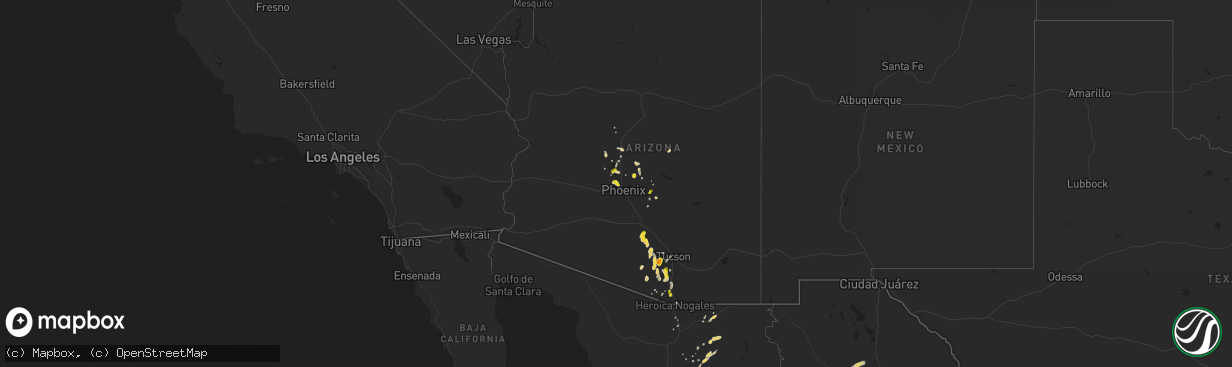 Hail map on October 23, 2018