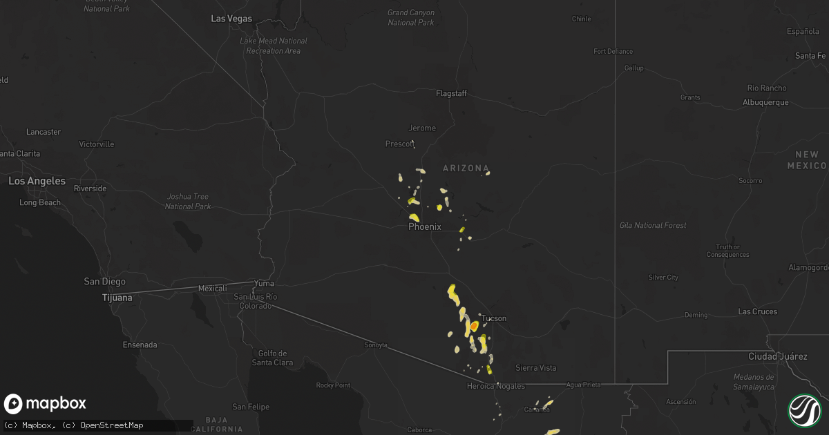 Hail map on October 23, 2018