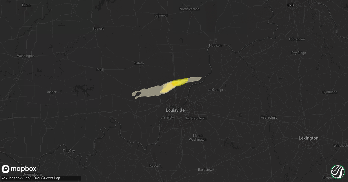 Hail map in Sellersburg, IN on October 23, 2020
