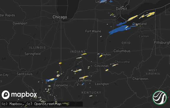 Hail map preview on 10-23-2020