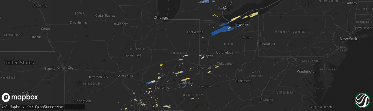 Hail map on October 23, 2020