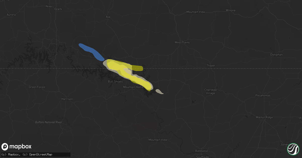 Hail map in Henderson, AR on October 23, 2021