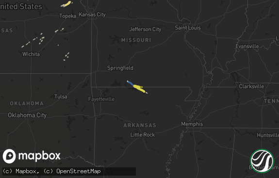 Hail map preview on 10-23-2021