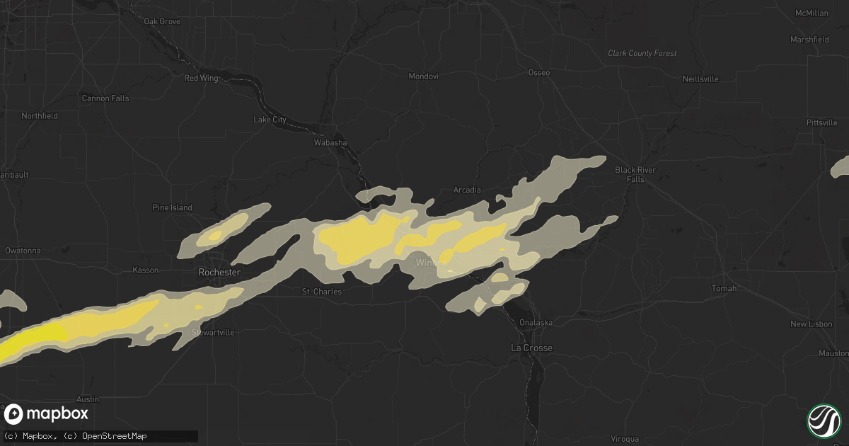 Hail map in Fountain City, WI on October 23, 2023