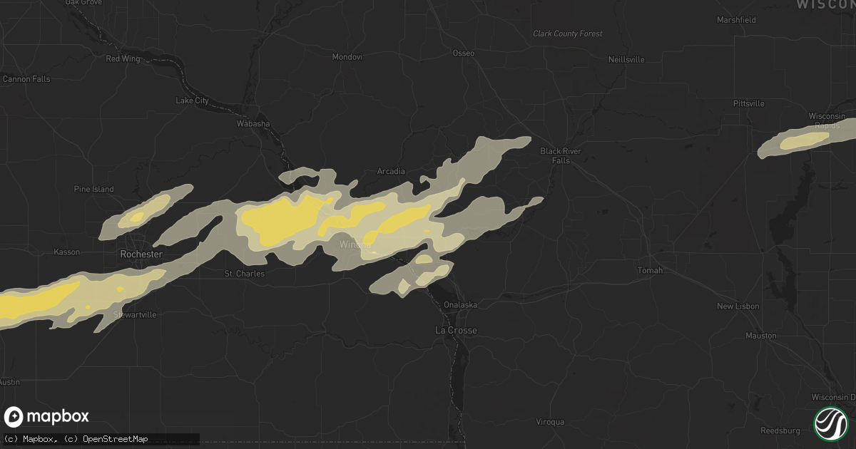 Hail map in Galesville, WI on October 23, 2023