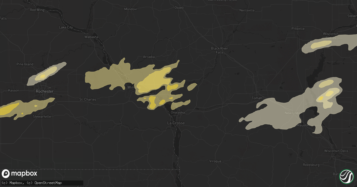 Hail map in Holmen, WI on October 23, 2023