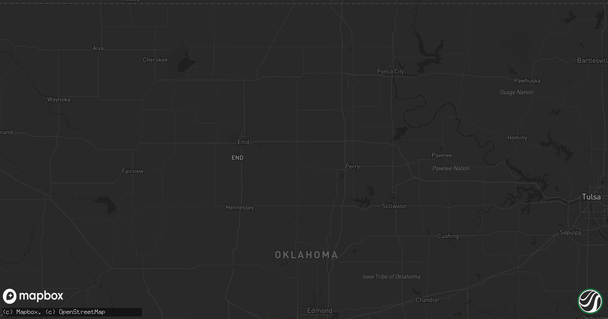 Hail map in Covington, OK on October 23, 2025