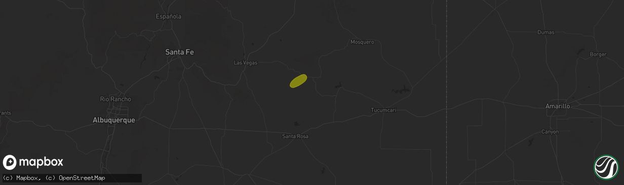 Hail map in Garita, NM on October 23, 2025