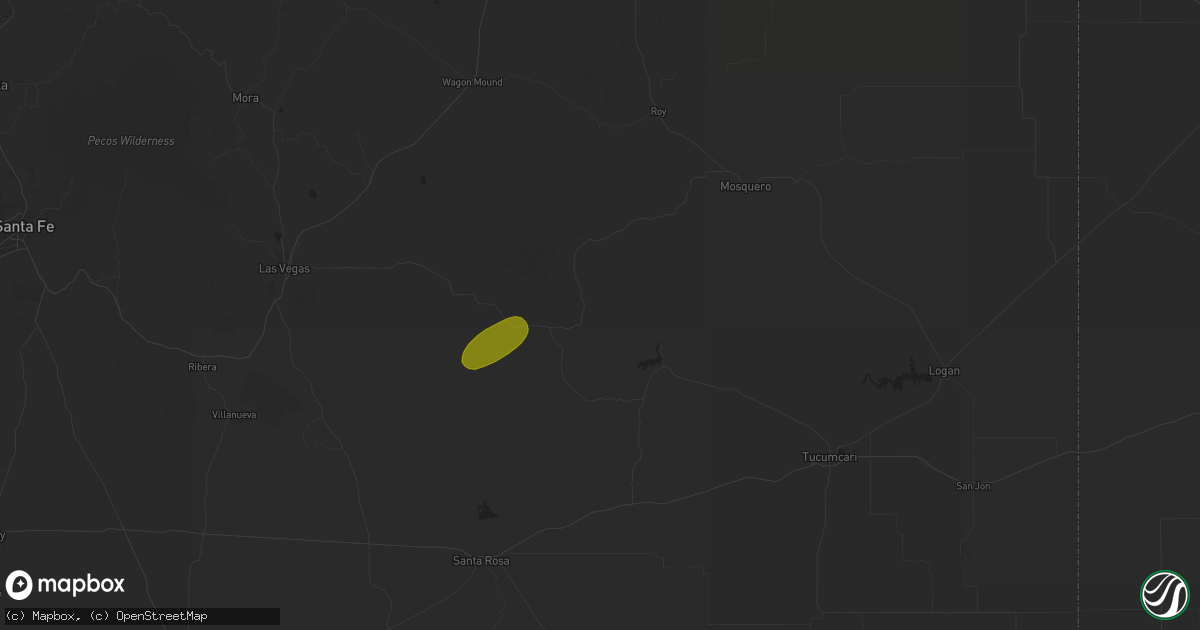 Hail map in Trementina, NM on October 23, 2025