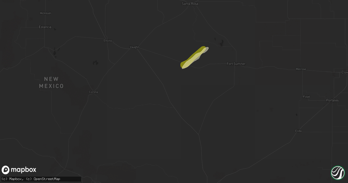 Hail map in Yeso, NM on October 23, 2025