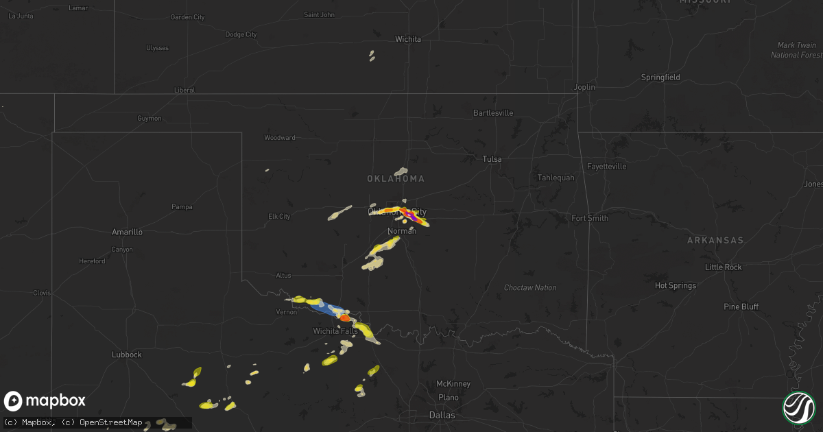 Hail map on October 23, 2025