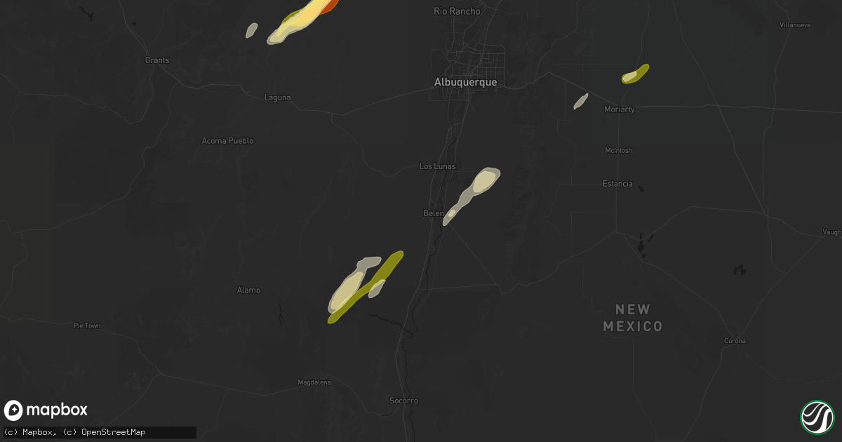 Hail map in Belen, NM on October 23, 2026