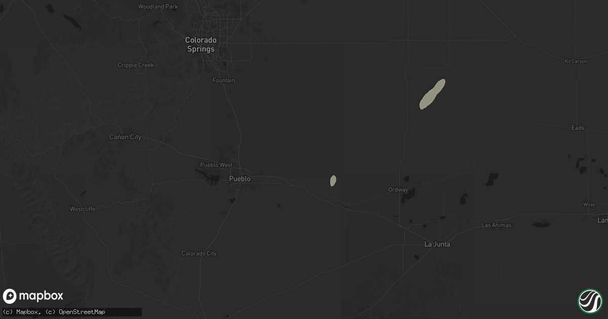 Hail map in Boone, CO on October 23, 2026