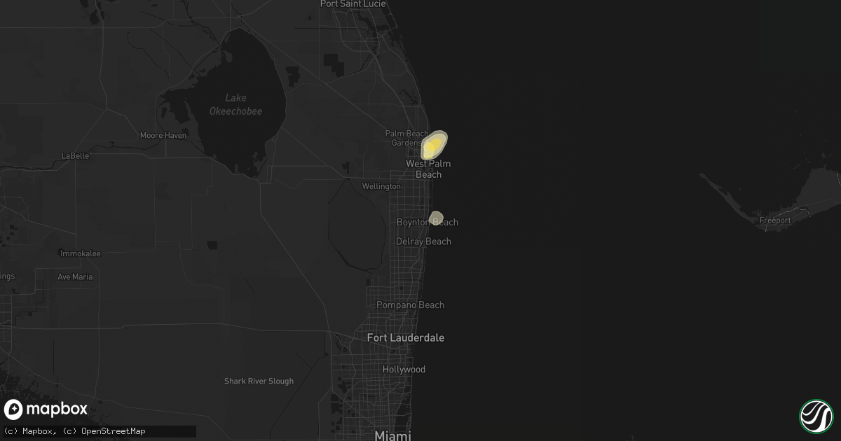 Hail map in Boynton Beach, FL on October 23, 2026