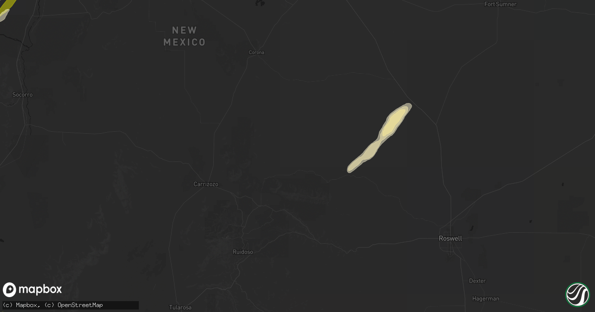 Hail map in Capitan, NM on October 23, 2026