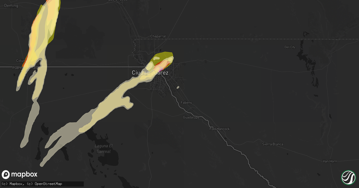 Hail map in Clint, TX on October 23, 2026