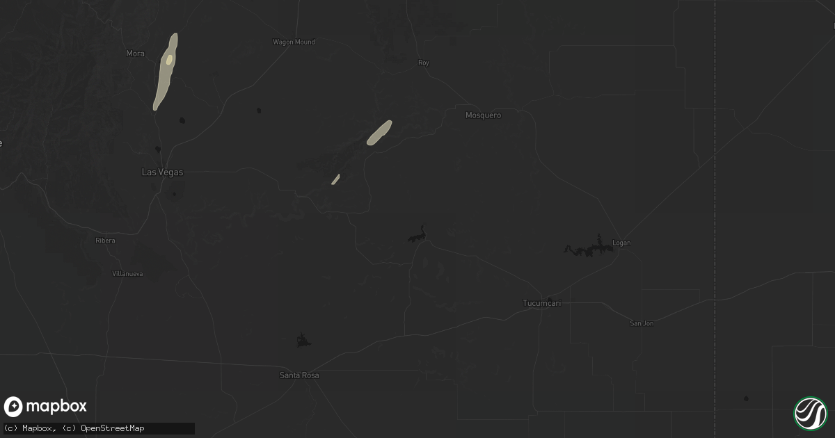 Hail map in Conchas Dam, NM on October 23, 2026