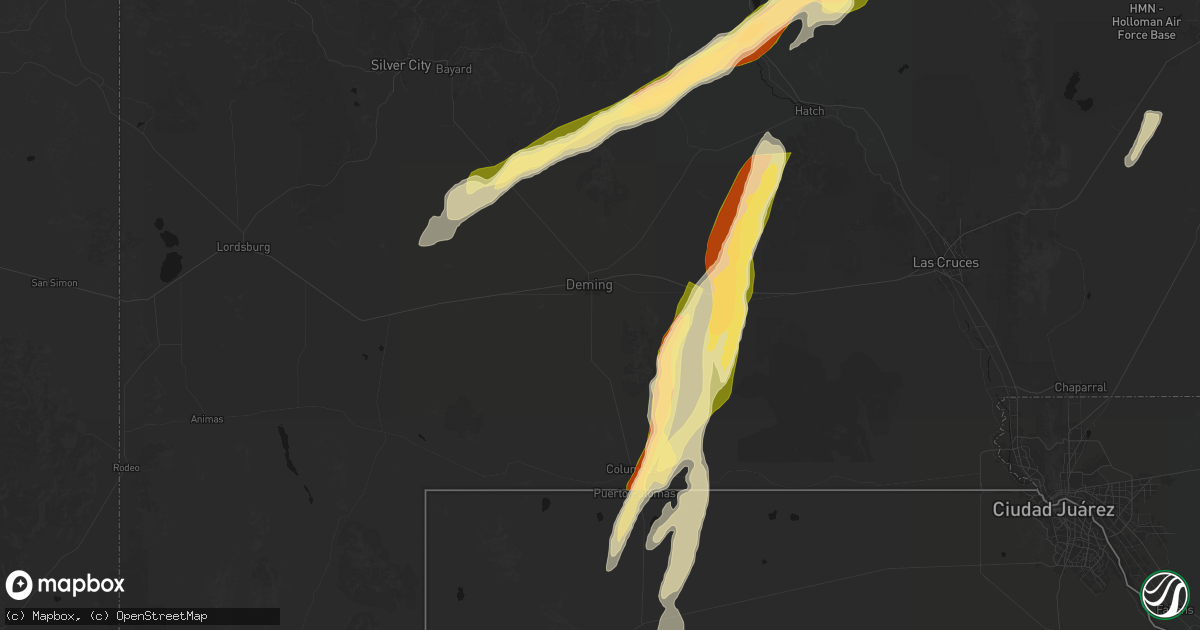Hail map in Deming, NM on October 23, 2026