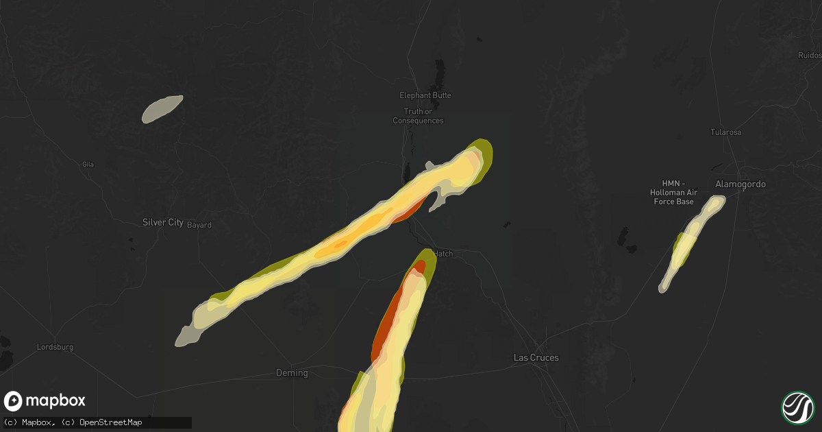 Hail map in Derry, NM on October 23, 2026