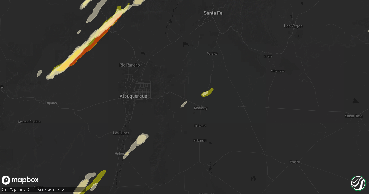 Hail map in Edgewood, NM on October 23, 2026