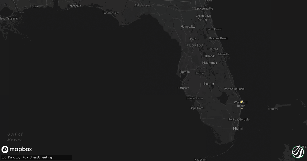 Hail map in Florida on October 23, 2026
