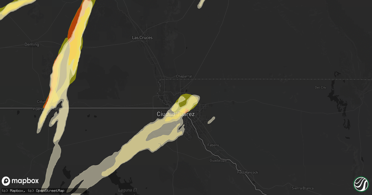 Hail map in Fort Bliss, TX on October 23, 2026