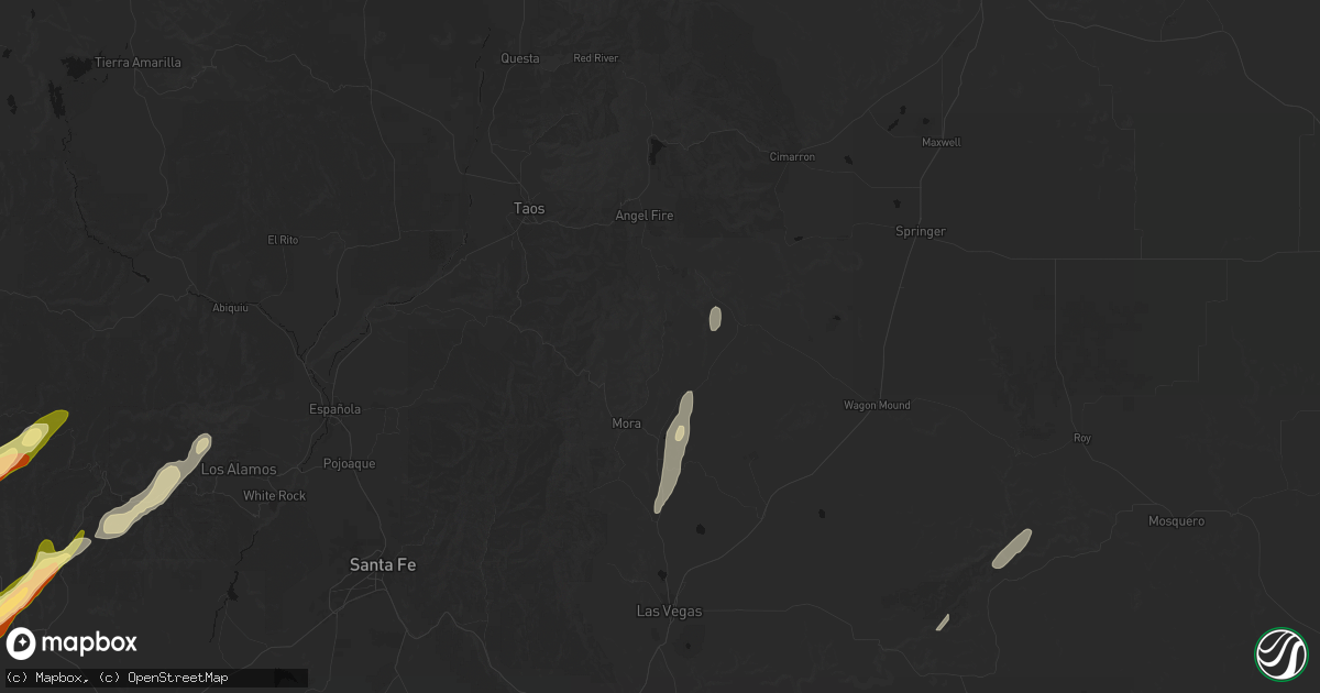Hail map in Guadalupita, NM on October 23, 2026