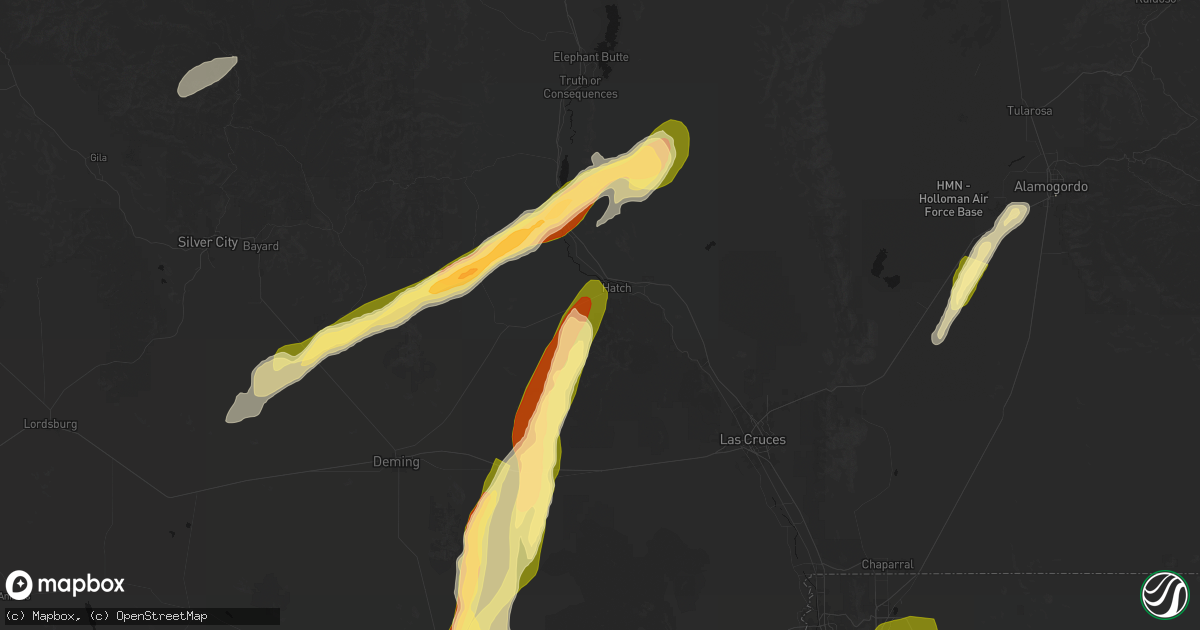 Hail map in Hatch, NM on October 23, 2026