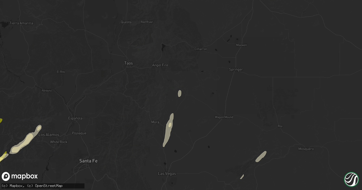 Hail map in Ocate, NM on October 23, 2026