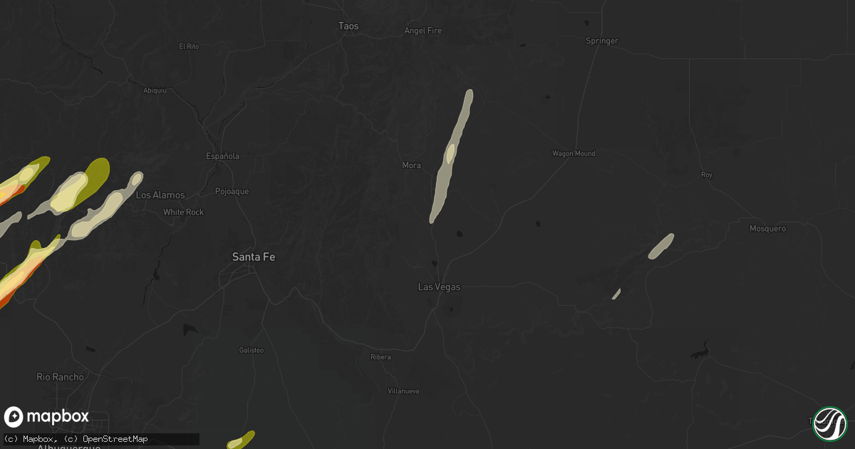 Hail map in Sapello, NM on October 23, 2026