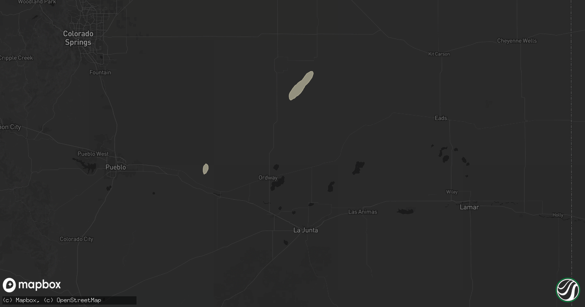 Hail map in Sugar City, CO on October 23, 2026