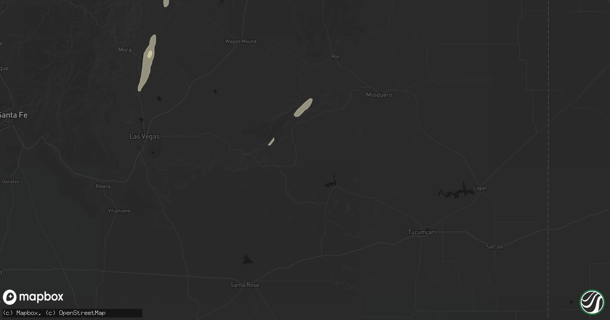 Hail map in Trementina, NM on October 23, 2026