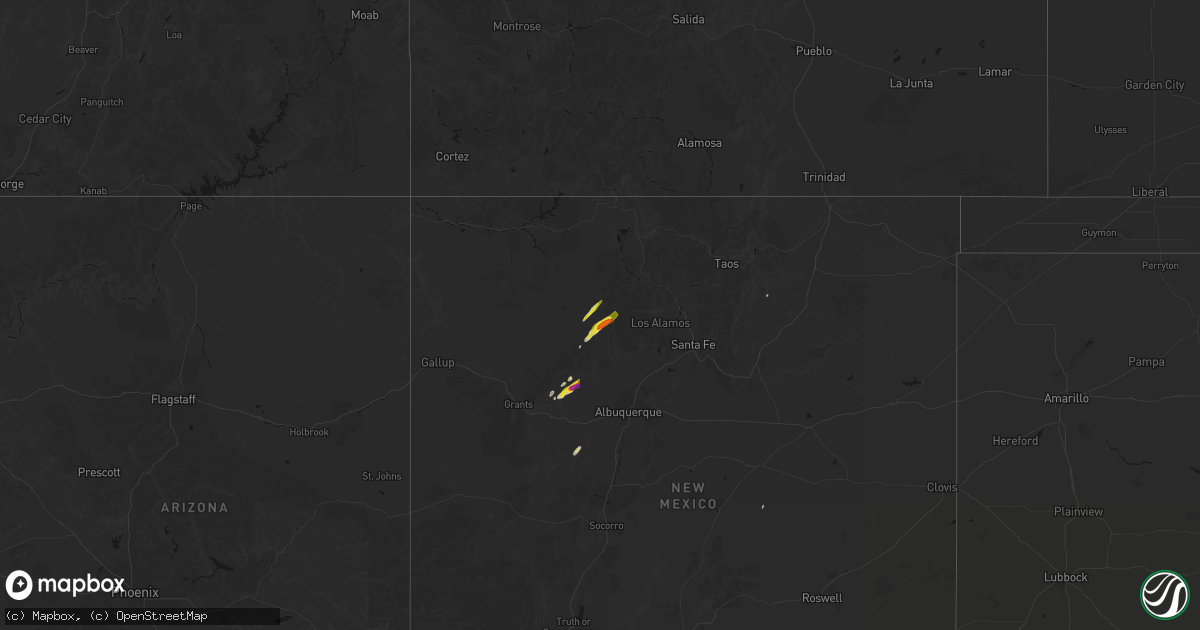 Hail map on October 23, 2026
