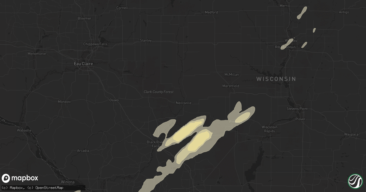 Hail map in Harmony, MN on October 24, 2012
