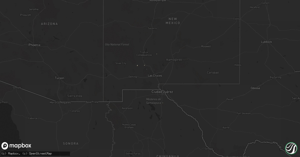 Hail map on October 24, 2013