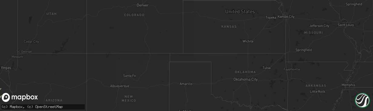 Hail map on October 24, 2016